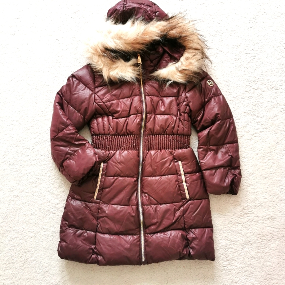 Sold 🌺Michael KorsToddler Girls Walker Length Puffer Jacket 5/6t - Picture 1 of 14